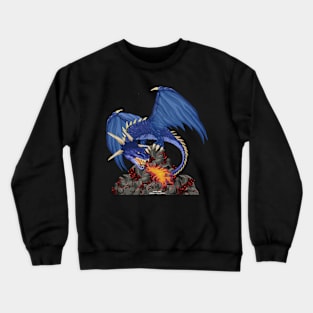 Blue Dragon Fantasy Novelty Gift Crewneck Sweatshirt